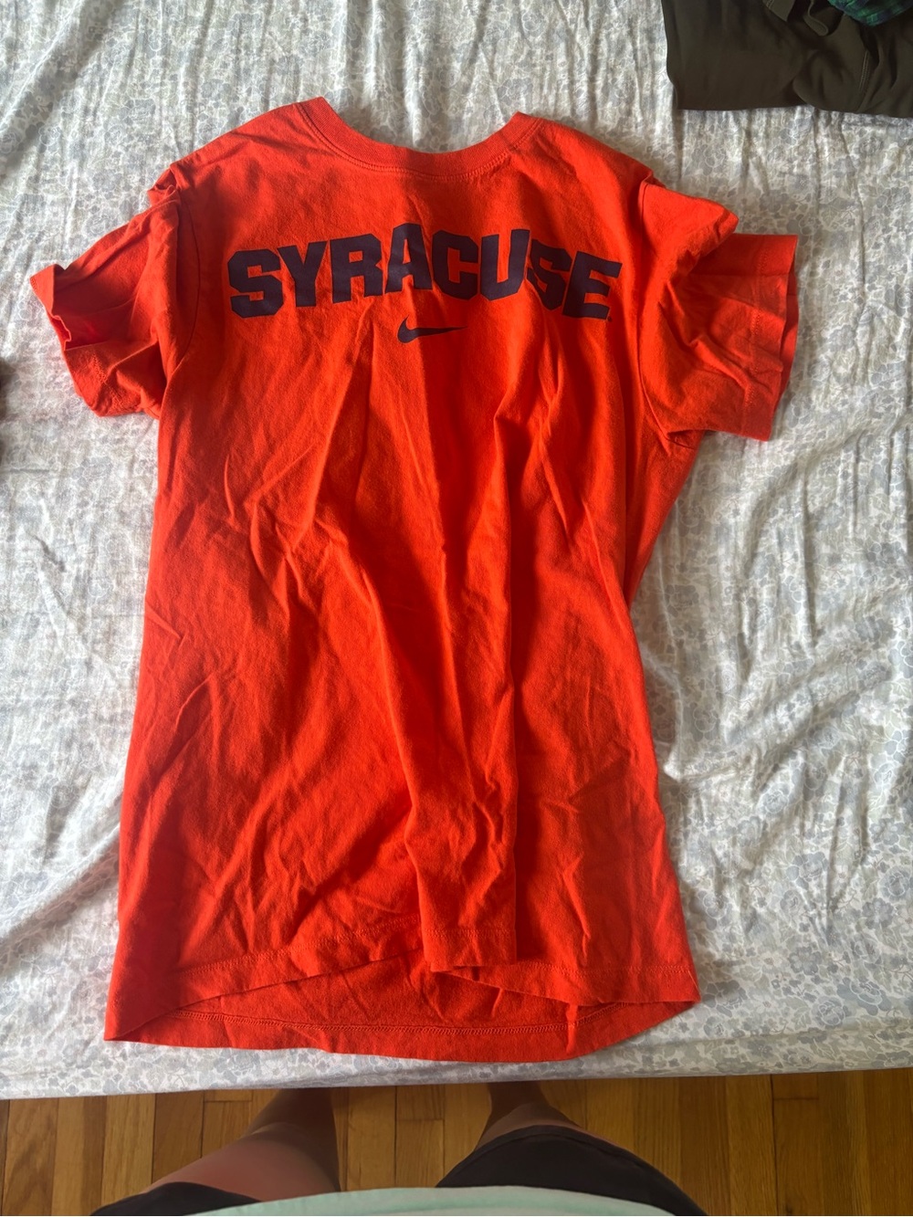 Nike Orange Syracuse Short-Sleeve Crew Tee with Navy Logo